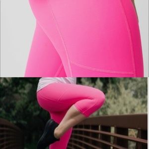 Zyia pink zip pocket light n tight capris. 20”